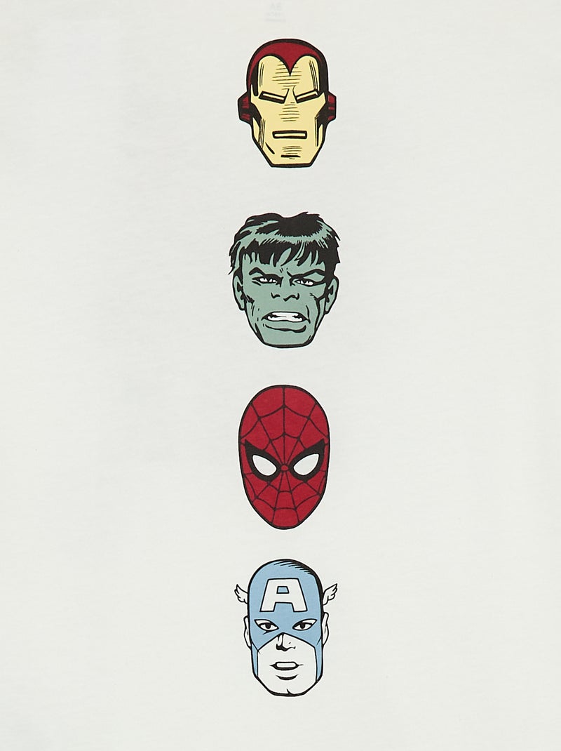 T-shirt 'Marvel' à manches longues Blanc - Kiabi