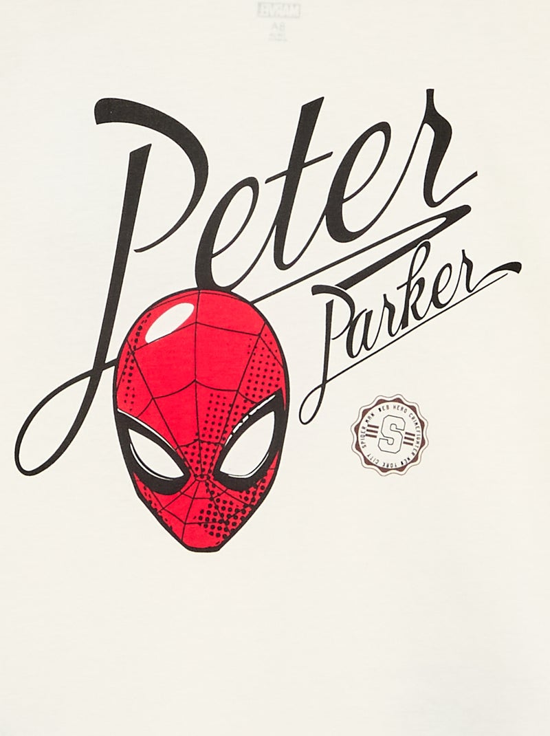 T-shirt 'Marvel' 'Spider-man' à manches longues Blanc - Kiabi