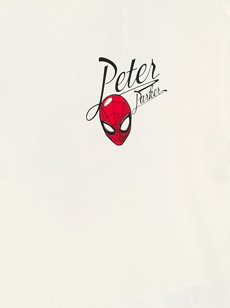 T-shirt 'Marvel' 'Spider-Man' met lange mouwen Wit - Kiabi