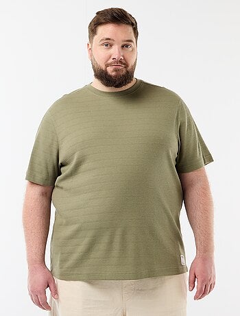 T-shirt matière fantaisie côtelée