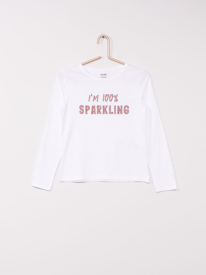 T-shirt message blanc spark - Kiabi