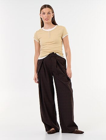 T-shirt met 2-in-1-effect en korte mouwen