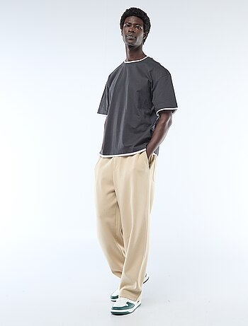 T-shirt met 2-in-1 effect en korte mouwen