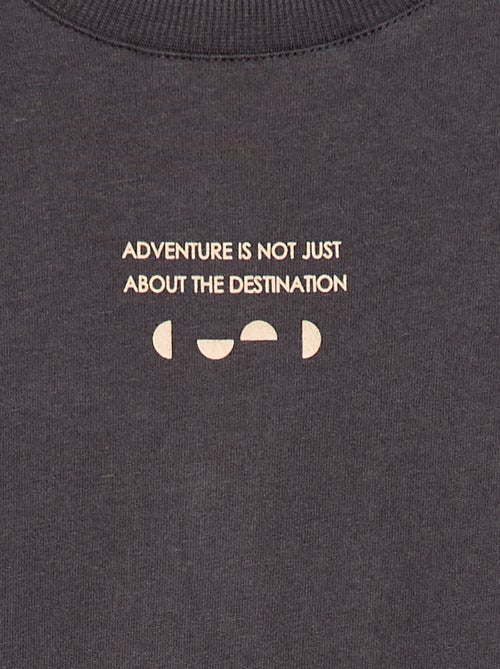 T-shirt met 2-in-1-effect en lange mouwen - Kiabi