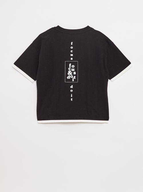 T-shirt met 2-in-1-effect - Kiabi