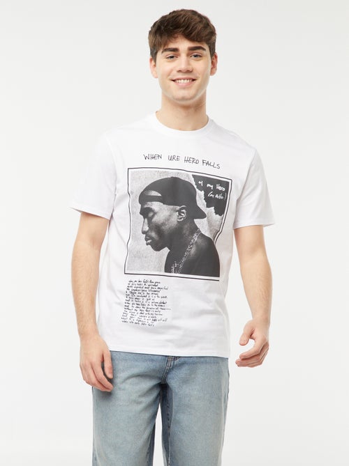 T-shirt met '2Pac'-print - Kiabi