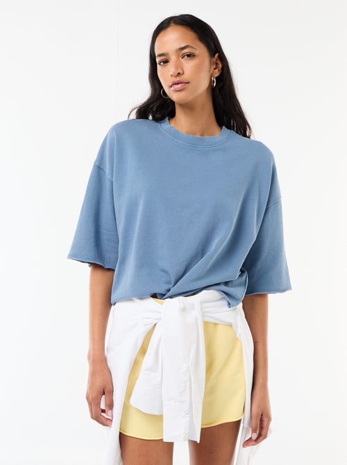 T-shirt met 3/4-mouwen van French Terry - Kiabi