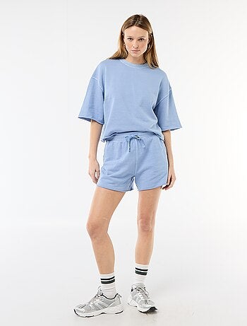T-shirt met 3/4-mouwen van French Terry