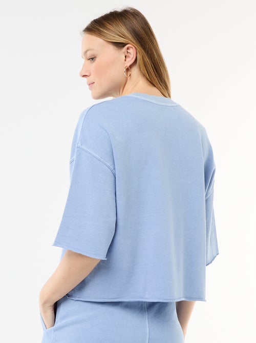 T-shirt met 3/4-mouwen van French Terry - Kiabi T-shirt met 3/4-mouwen van French Terry - Kiabi