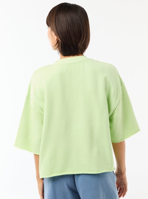 T-shirt met 3/4-mouwen van French Terry - Kiabi