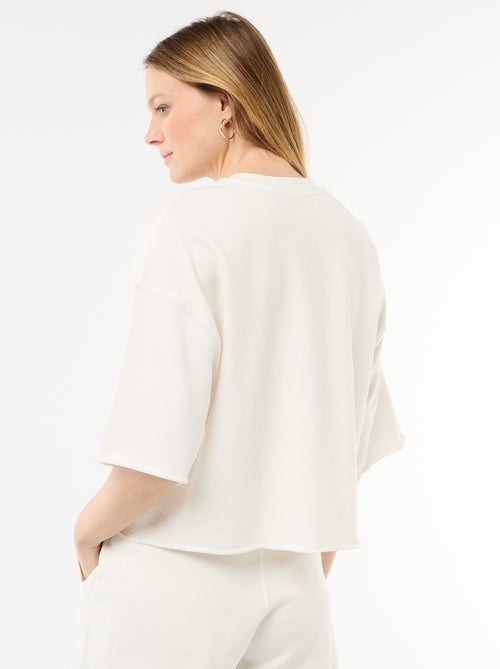 T-shirt met 3/4-mouwen van French Terry - Kiabi T-shirt met 3/4-mouwen van French Terry - Kiabi