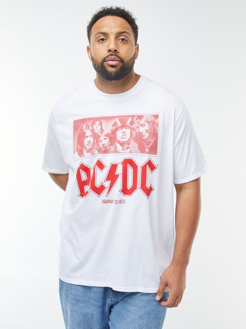 T-shirt met 'AC/DC'-print en korte mouw - Kiabi