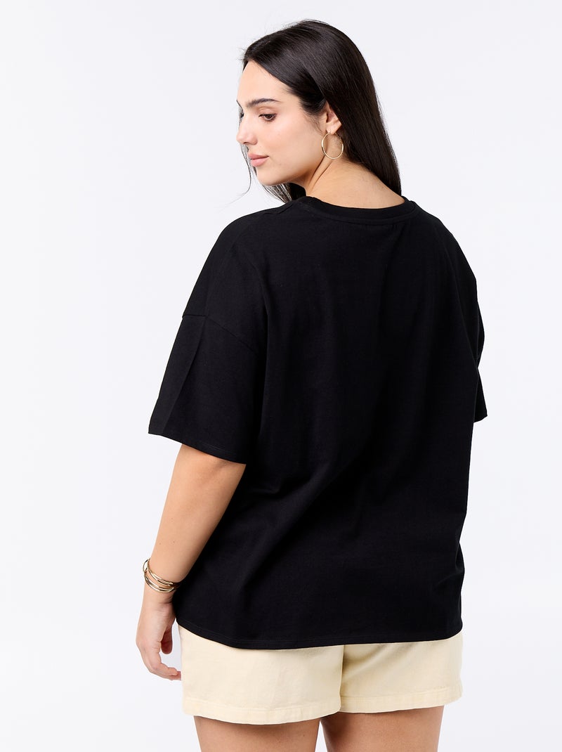 T-shirt met 'AC/DC'-print en korte mouwen Zwart - Kiabi