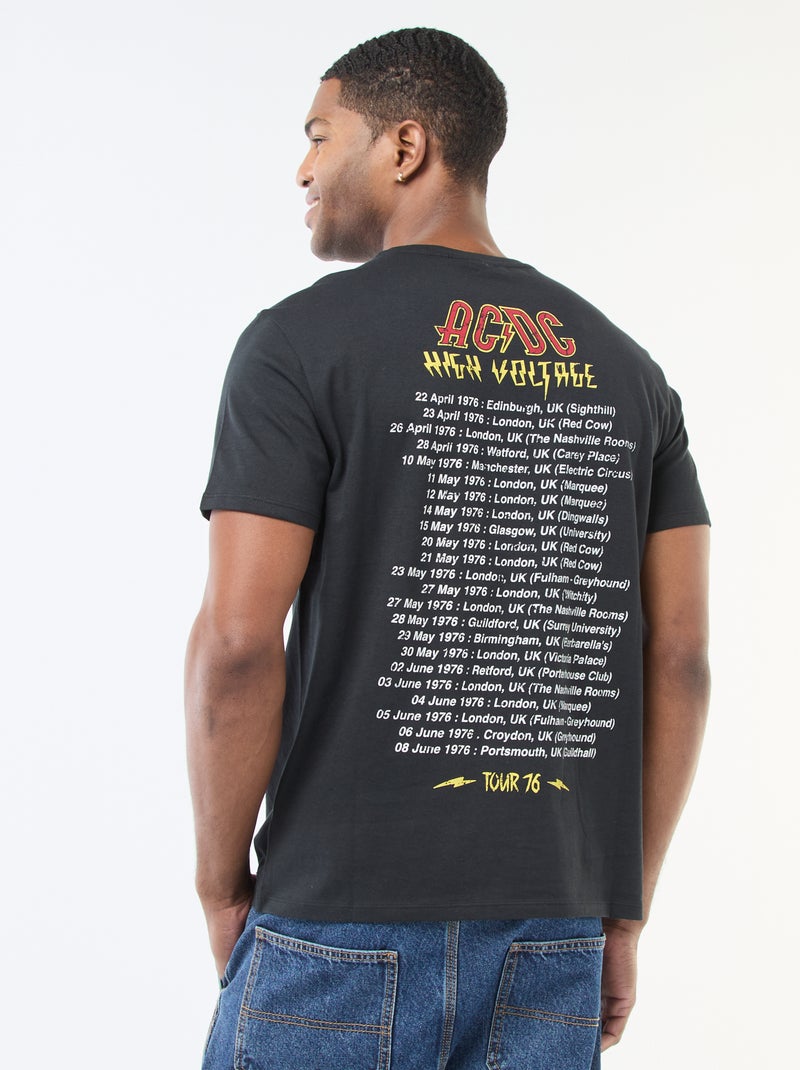 T-shirt met 'AC/DC'-print Zwart - Kiabi