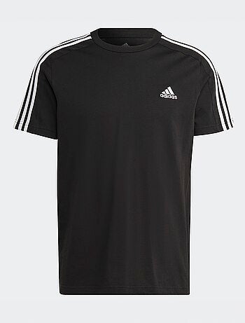 T-shirt met Adidas-strepen op de schouder
