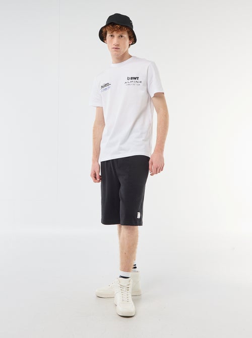 T-shirt met 'Alpine'-print van effen katoen - Kiabi