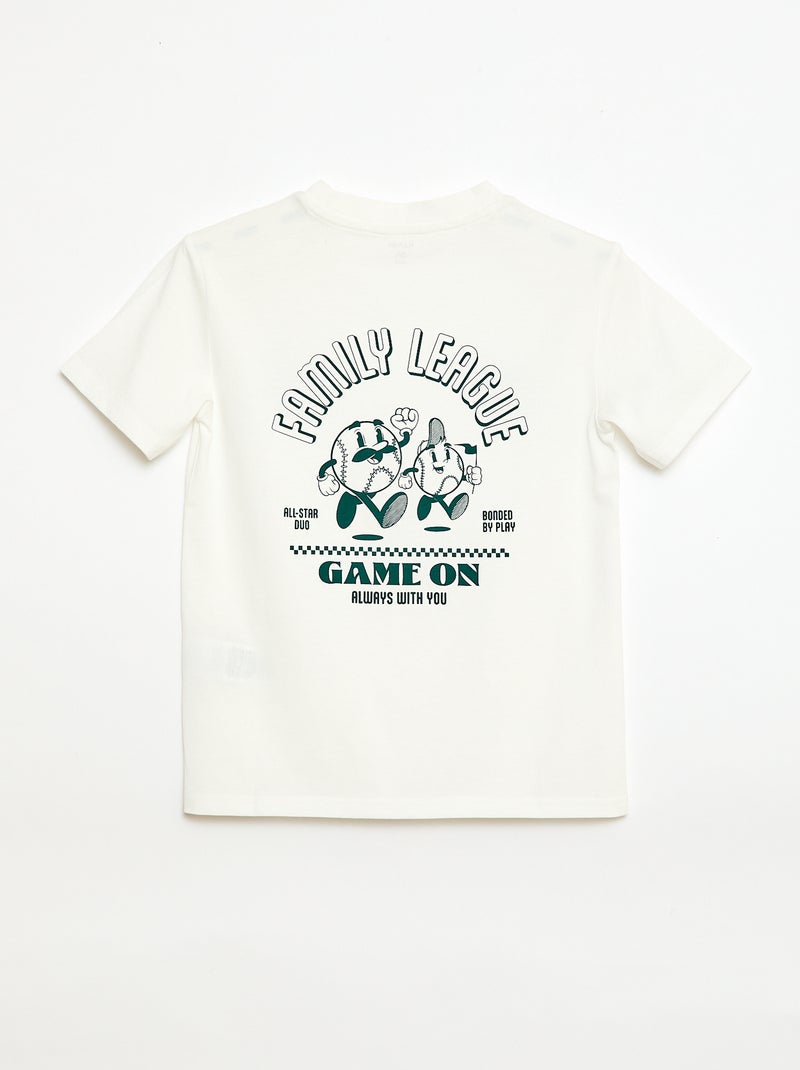 T-shirt met animatie Vaderdag Wit - Kiabi