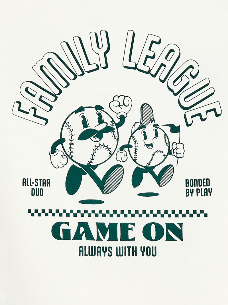 T-shirt met animatie Vaderdag Wit - Kiabi