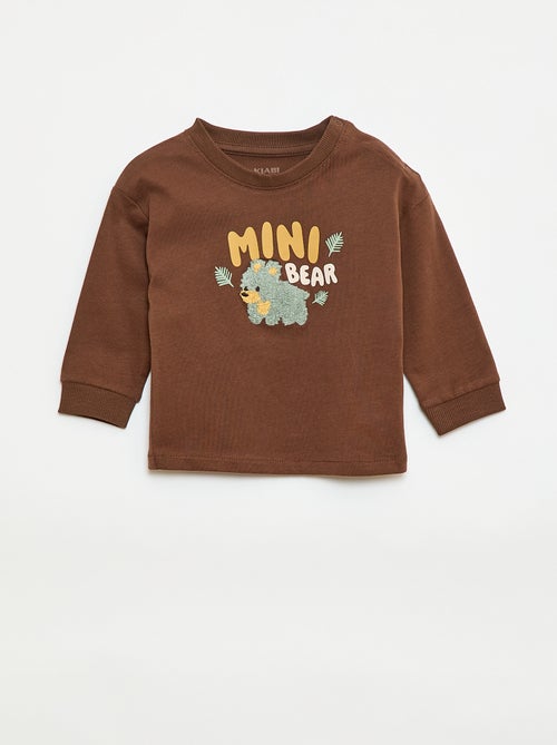 T-shirt met animatie van bouclé breisel - Kiabi