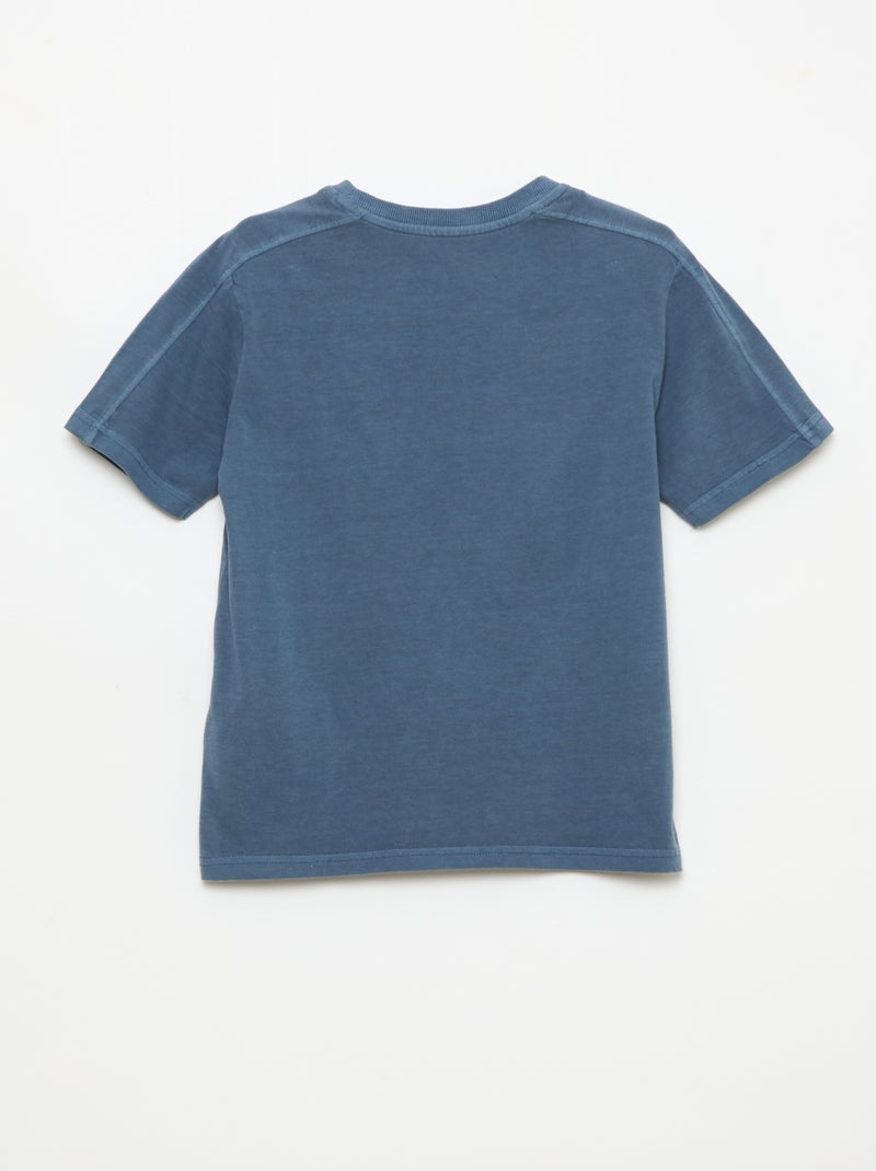 T-shirt met basketbalstijl Blauw - Kiabi