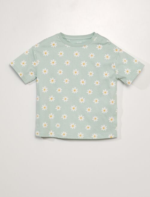 T-shirt met bloemmotief | Aangepaste collectie - Kiabi
