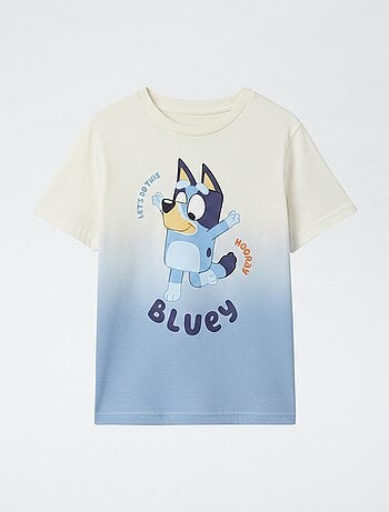 T-shirt met 'Bluey' print in verlooptint van katoen