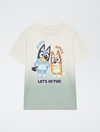 T-shirt met 'Bluey' print in verlooptint van katoen