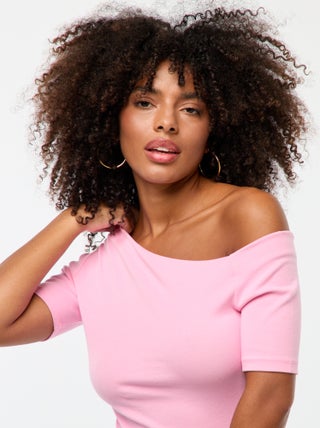 T-shirt met boothals