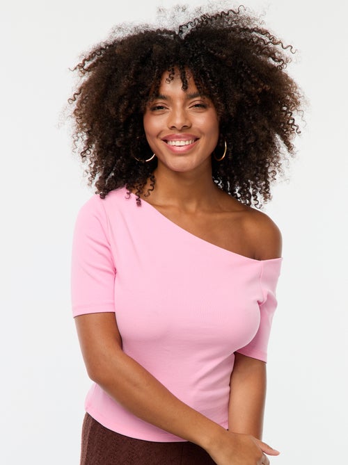 T-shirt met boothals - Kiabi