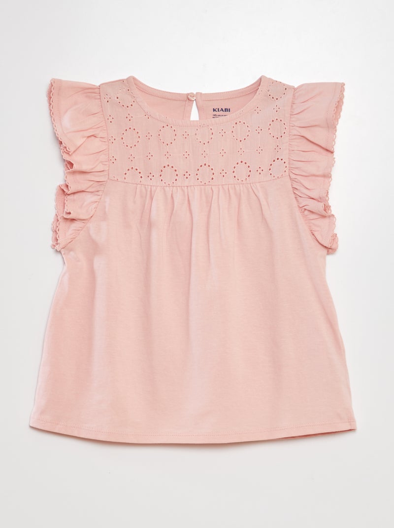 T-shirt met borduursel ROSE - Kiabi