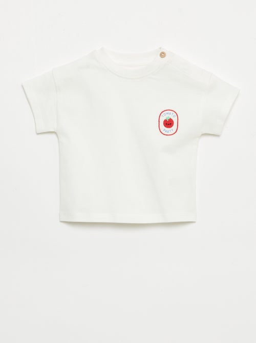 T-shirt met borstborduurwerk - Kiabi