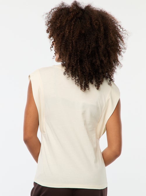 T-shirt met brede armsgaten - Kiabi