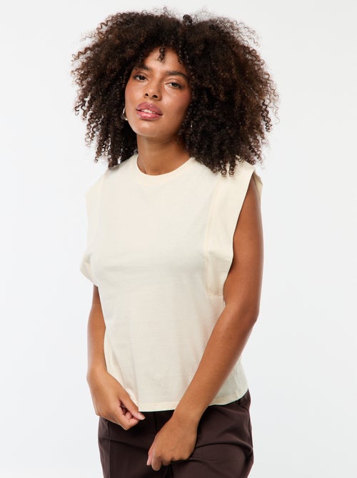 T-shirt met brede armsgaten - Kiabi