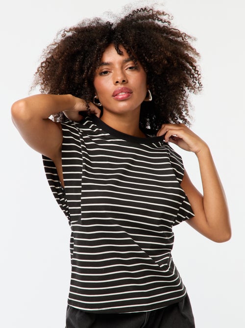 T-shirt met brede armsgaten - Kiabi