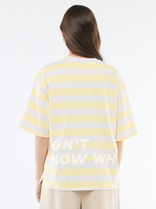 T-shirt met brede strepen - Kiabi