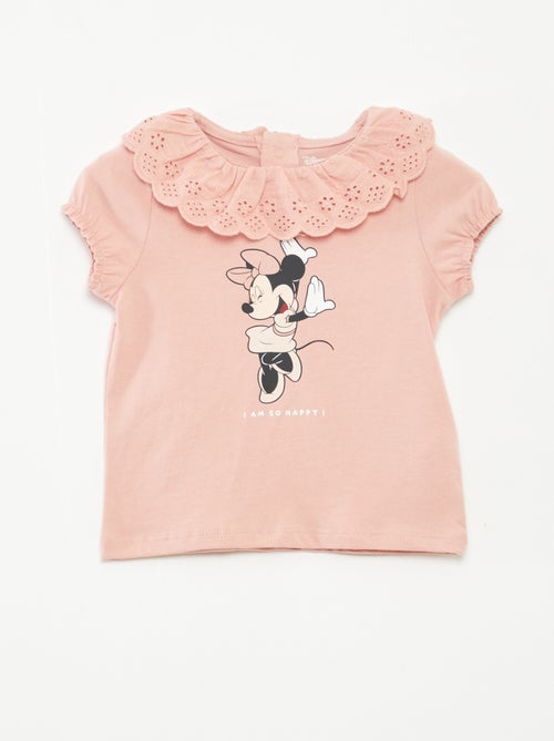 T-shirt met broderie anglaise 'Minnie' - Kiabi