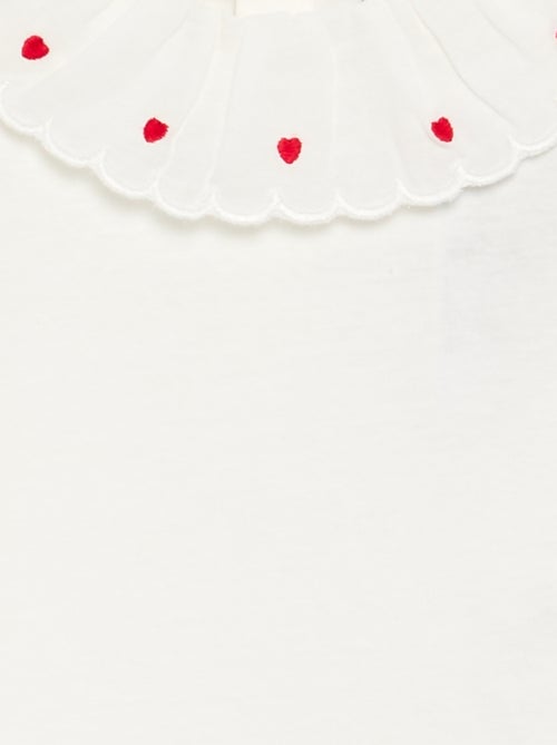 T-shirt met Claudinekraag - Kiabi