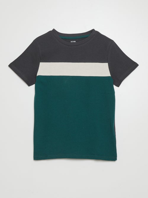 T-shirt met colorblock - Kiabi