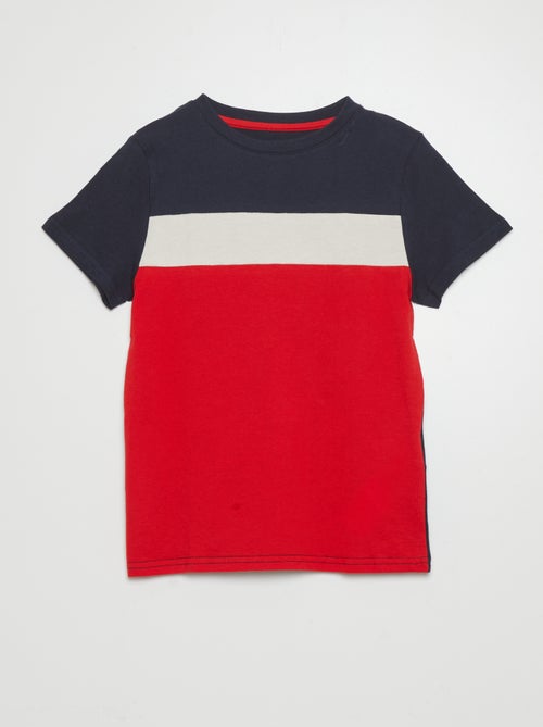 T-shirt met colorblock - Kiabi