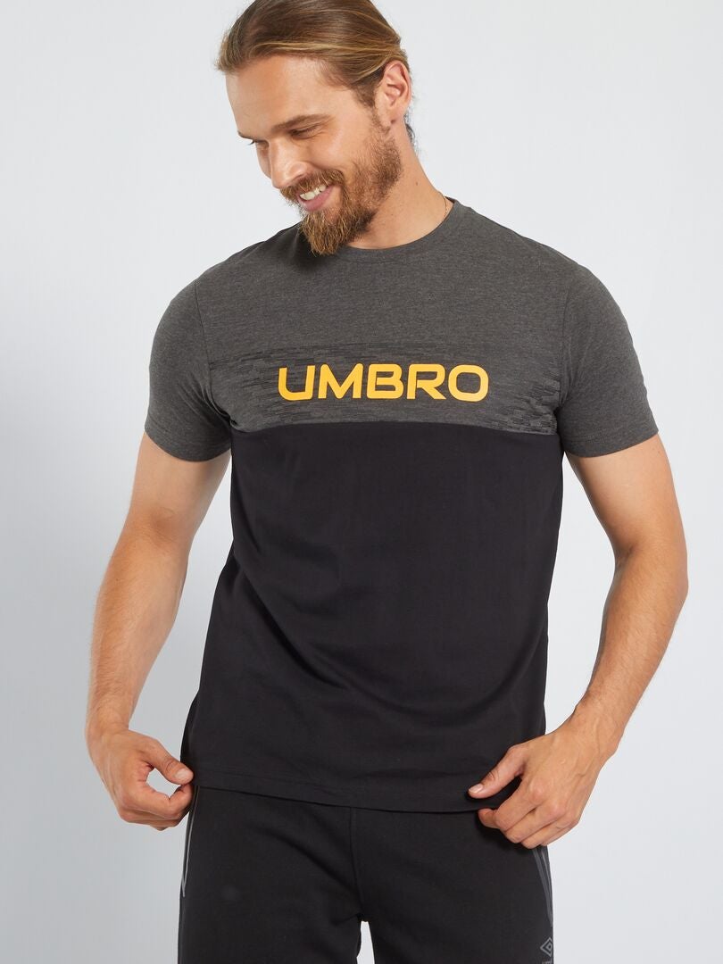 T-shirt met colorblock 'Umbro' ZWART - Kiabi