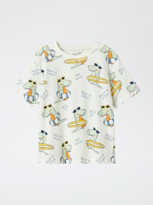T-shirt met dinoprint 'Guppy' - Kiabi