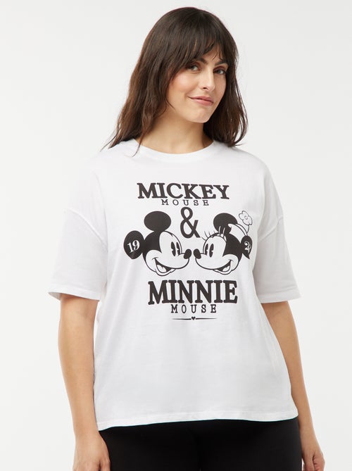 T-shirt met Disney-prinsessenprint en korte mouw - Kiabi