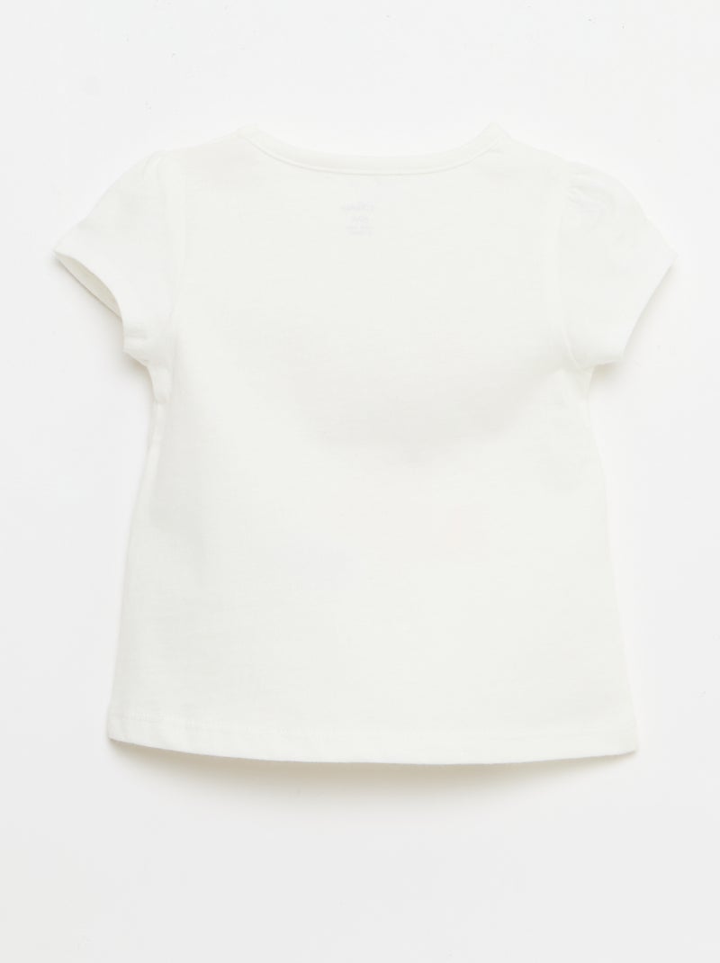 T-shirt met 'Disney'-print Wit - Kiabi