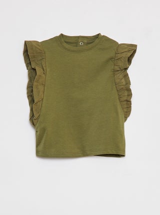 T-shirt met Engels kant