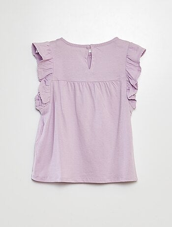 T-shirt met Engels kant