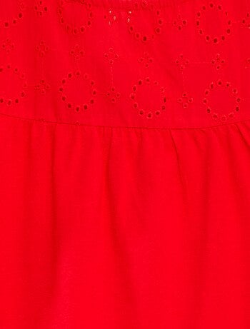 T-shirt met Engels kant