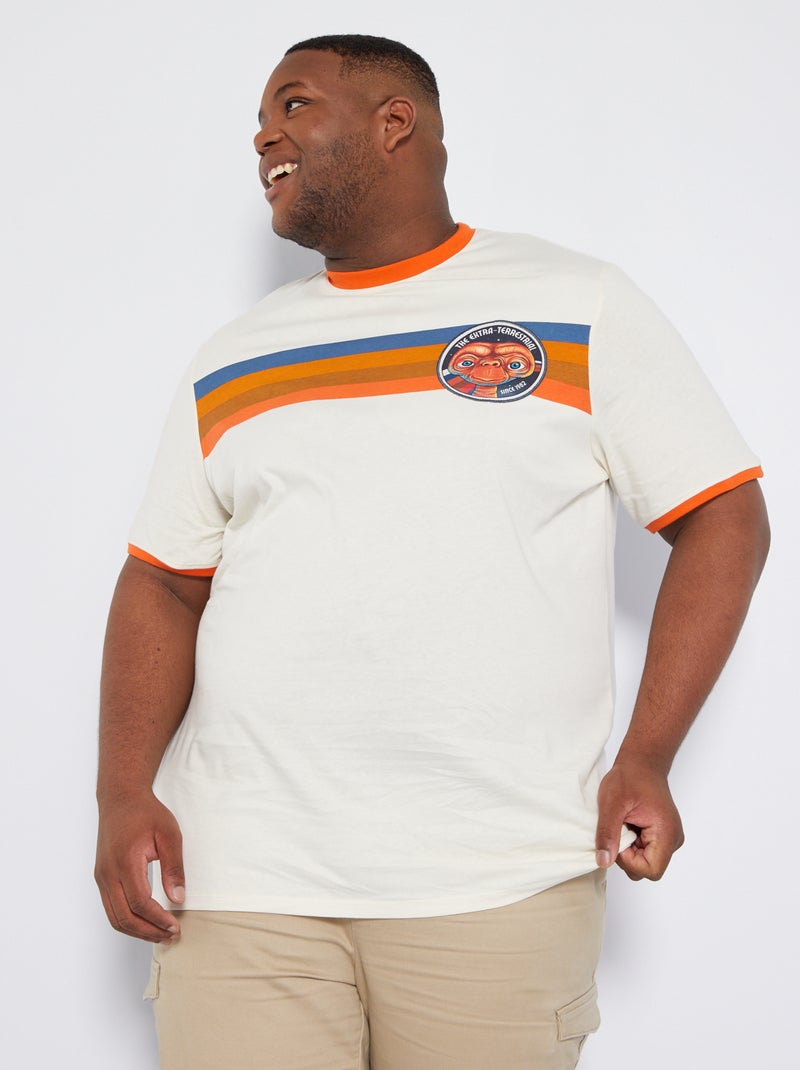 T-shirt met E.T.-print WIT - Kiabi