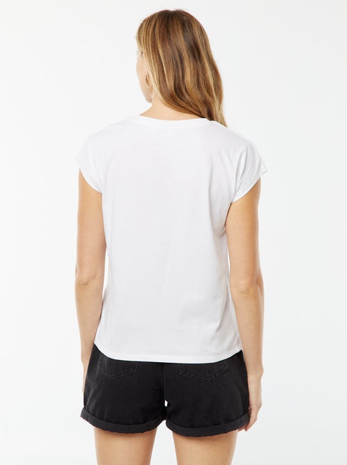 T-shirt met extra korte mouwen 'Fender' - Kiabi