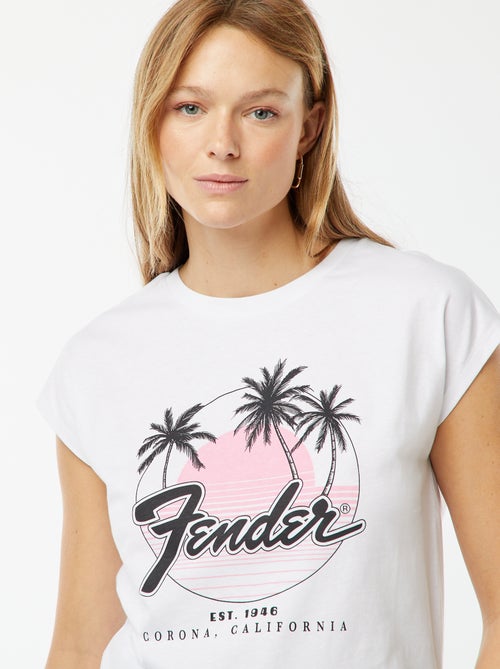 T-shirt met extra korte mouwen 'Fender' - Kiabi