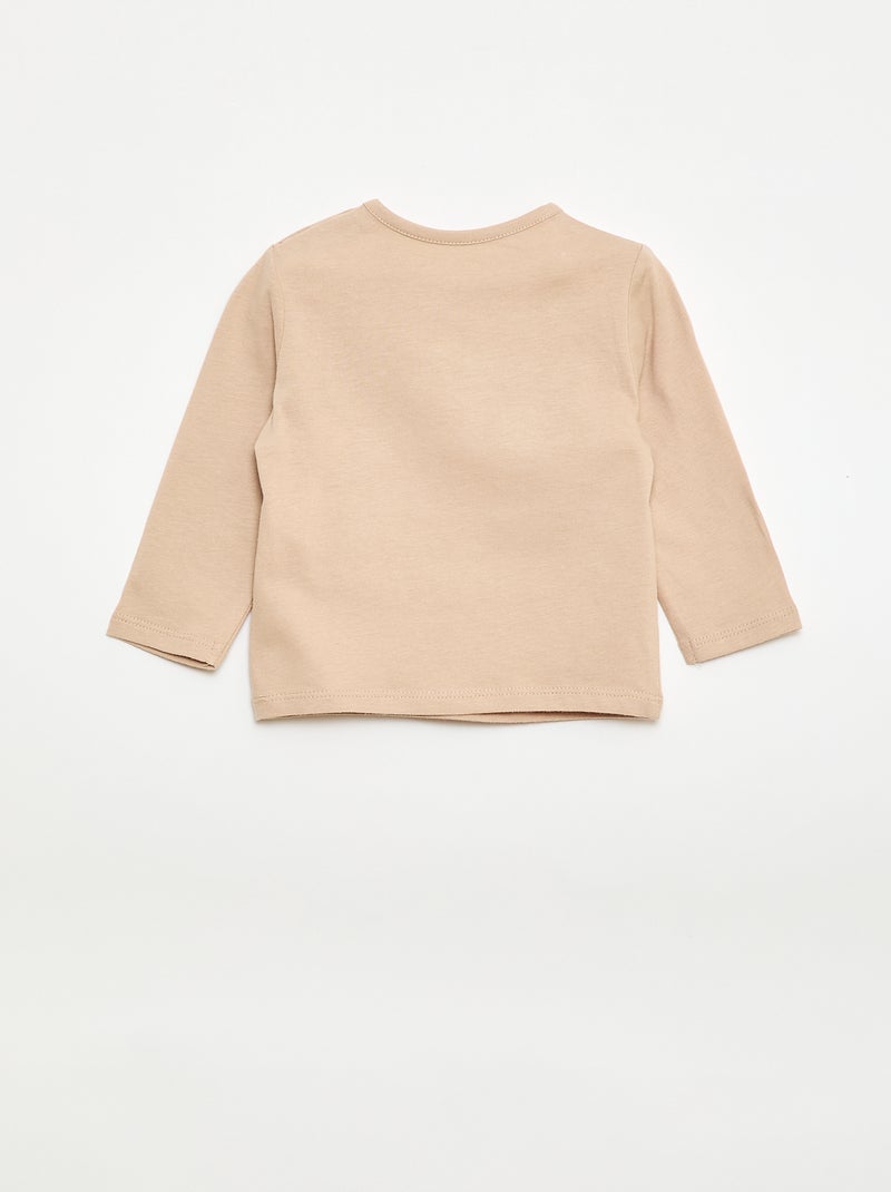 T-shirt met fantasieprint Biege - Kiabi